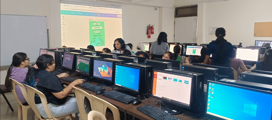 L J Institute of Media and Communications Ahmedabad Material development workshop sewa photo 1